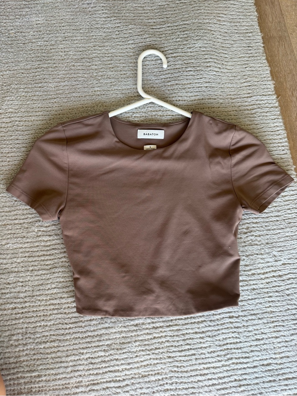 Babaton Contour Taupe Brown Crop Top